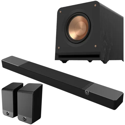 KLIPSCH үйдегі аудио жүйесі Қара