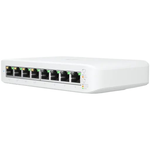 Switch Ubiquiti UniFi Switch Lite 8 PoE, 8 porturi, White