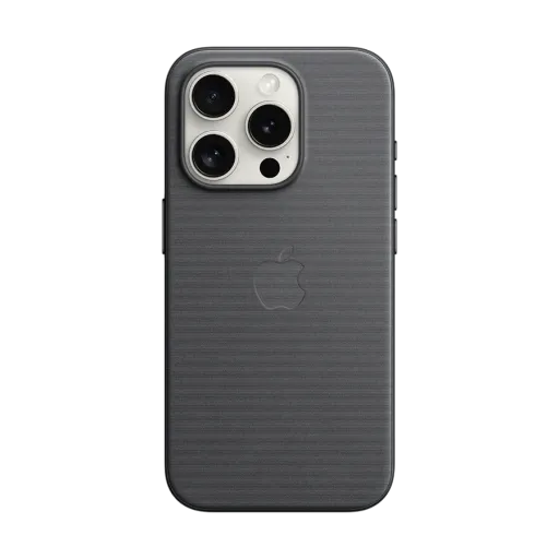 Чехол Apple FineWoven с MagSafe для iPhone 15 Pro, Чёрный