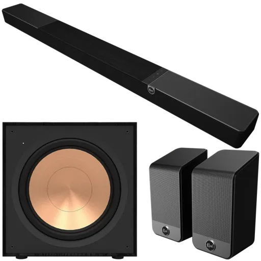 KLIPSCH үйдегі аудио жүйесі Қара