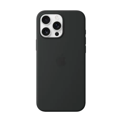 Husă APPLE din silicon cu MagSafe pentru iPhone 16 Pro Max, Black