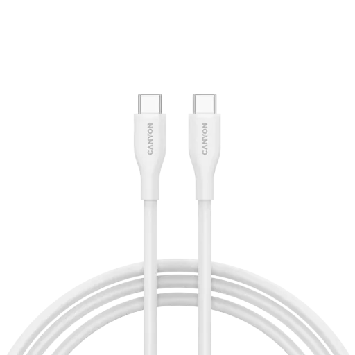 Кабель CANYON CC60SC10 USB-C на USB-C, 1м, Белый