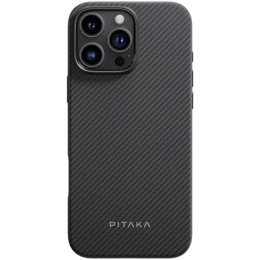 Husă PITAKA Military-Grade cu MagSafe pentru iPhone 16 Pro Max, Black/Gray