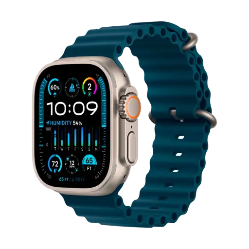 Apple Watch Ultra Series 2 GPS + Cellular, Синий Ocean Band, 49мм, Natural