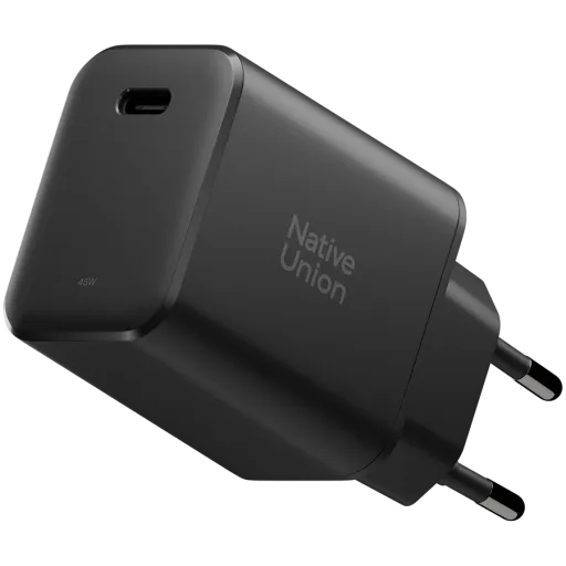 Зарядное устройство Native Union Fast GaN PD 45W USB-C Port Black (FAST-PD45-BLK-EU)