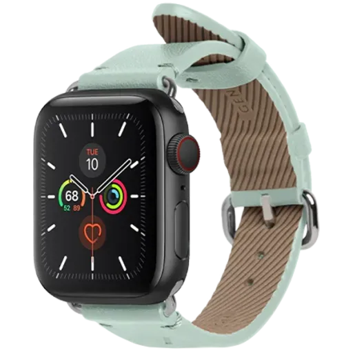Ремешок кожаный NATIVE UNION Classic для Apple Watch 38/40/41, Синевато-серый