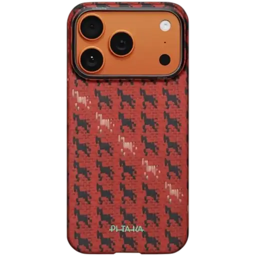 PITAKA Чохол Happiness Rides with MagSafe Maroon для iPhone 17 Pro