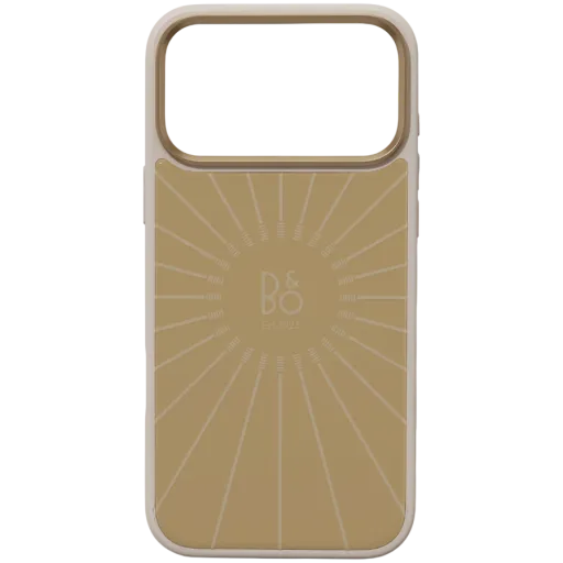 Husă Bang & Olufsen versiunea de sticlă cu MagSafe pentru iPhone 17 Pro Max, Gold Tone