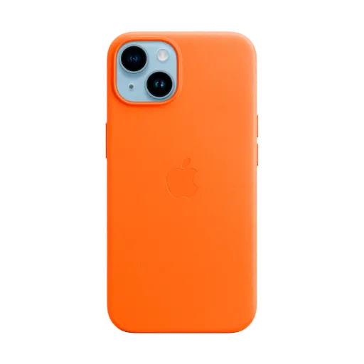 Apple Чохол Leather Case with MagSafe Помаранчевий для iPhone 14