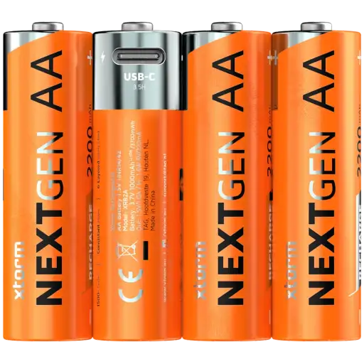 Аккумуляторные батарейки AA Xtorm с USB-C, 4 шт.