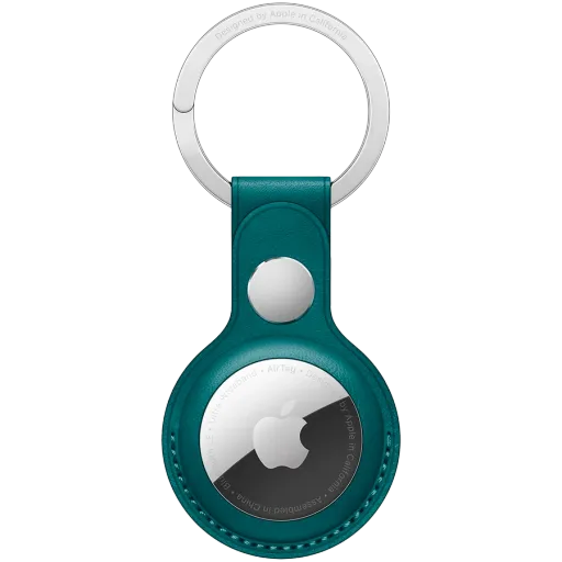 Apple Leather Key Ring, Forest Green