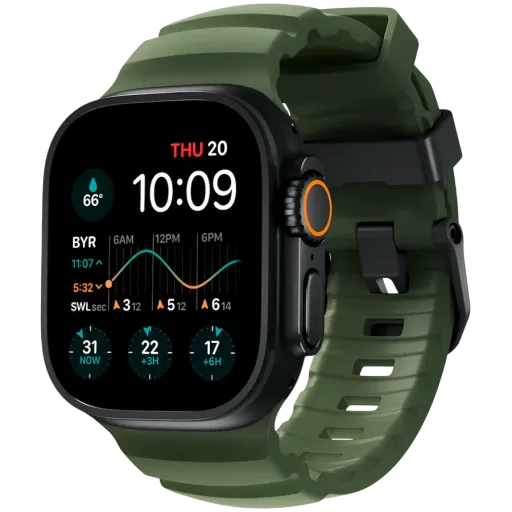 NOMAD Rocky Point Band Ремешок для Apple Watch 42/44/45/46/49 mm, Forest/Black