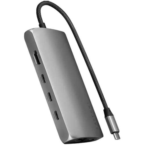 SATECHI  Многопортовый адаптер USB-C Multiport Adapter 8K with Ethernet V3 Space Gray