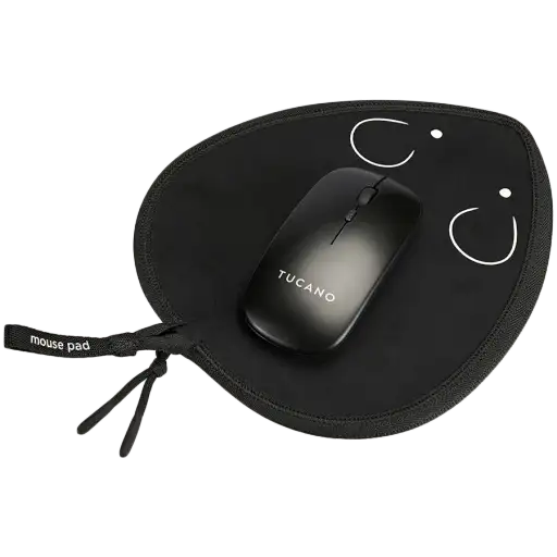 TUCANO Topo Mouse Pad with Wireless Mouse Тінтуір, Қара