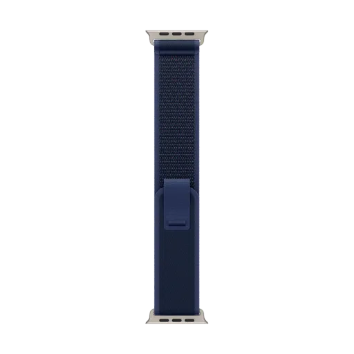 Apple 49mm Trail Loop - Natural Titanium Finish Band for Apple Watch 44/45/46/49 mm, Size S/M, Blue
