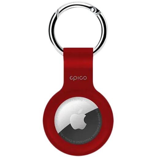 Breloc EPICO din silicon pentru AirTag, Red