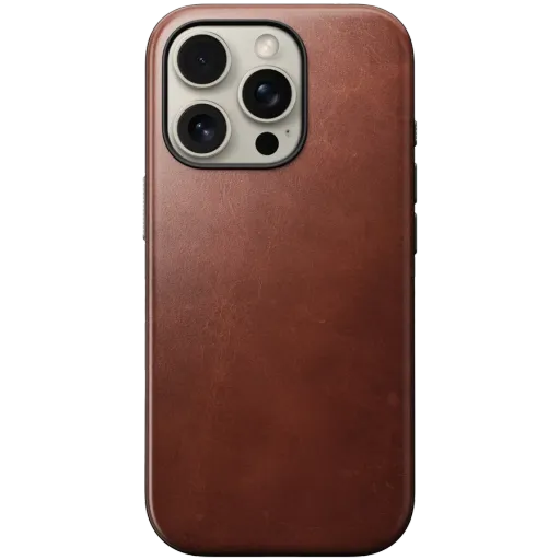 NOMAD Case Modern Horween with MagSafe Olde Dublin for iPhone 16 Pro
