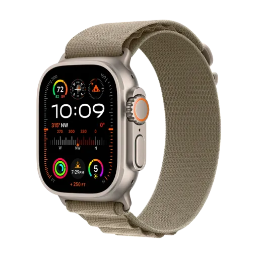 Apple Watch Ultra Series 2 GPS + Cellular, 49мм, Браслет Alpine "Olive", S, Natural