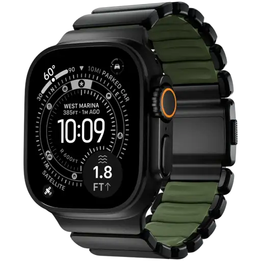 Ремешок Nomad Stratos Band Black Hardware для Apple Watch 46mm/49mm - Forest