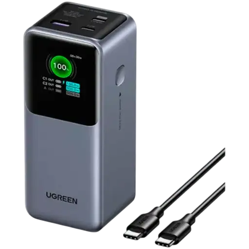 Портативное зарядное устройство UGREEN, 20000 мА·ч, Серый