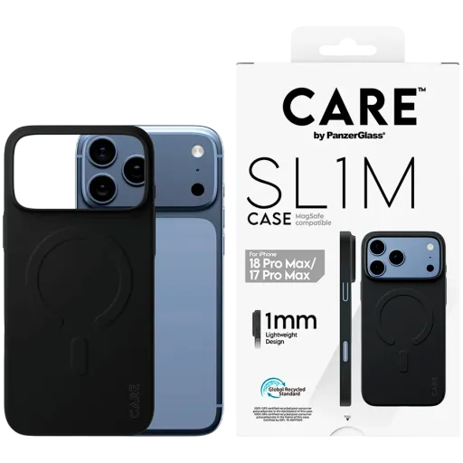 PANZERGLASS Case SL1M Case w. MagSafe თან MagSafe Black for iPhone 17 Pro Max/18 Pro Max