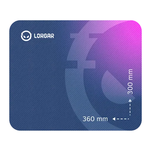 LORGAR Multispandex mousepad with purple rubber