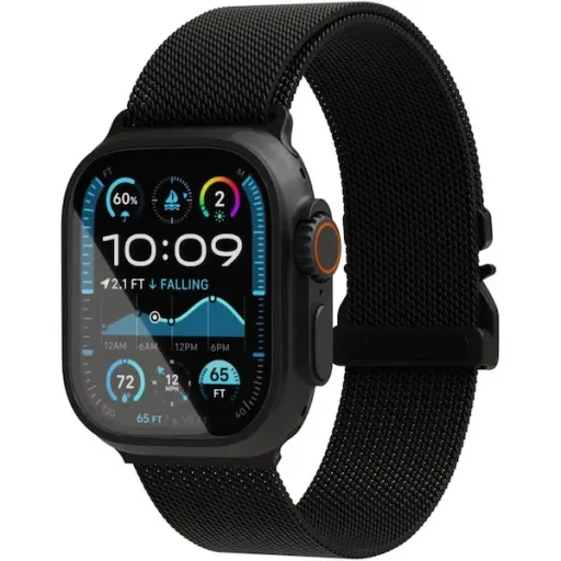 VLP Milanese Band Pro Ремешок для Apple Watch 42/44/45 mm, Чёрный