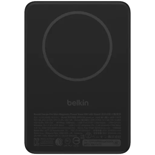 Портативное зарядное устройство BELKIN, 10000 мА·ч, Чёрный