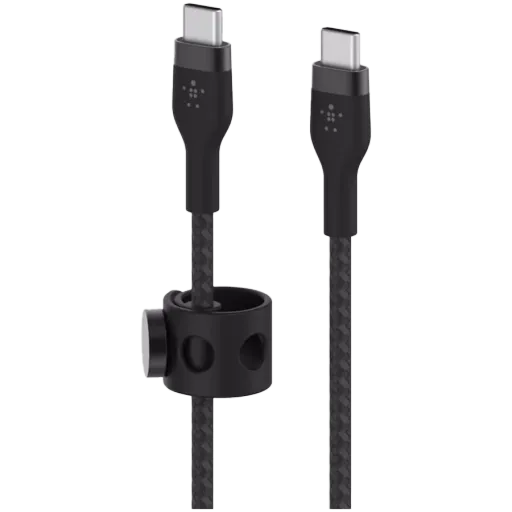 Кабель Belkin Type-C - Type-C, braided silicone 1m Black (CAB011BT1MBK)