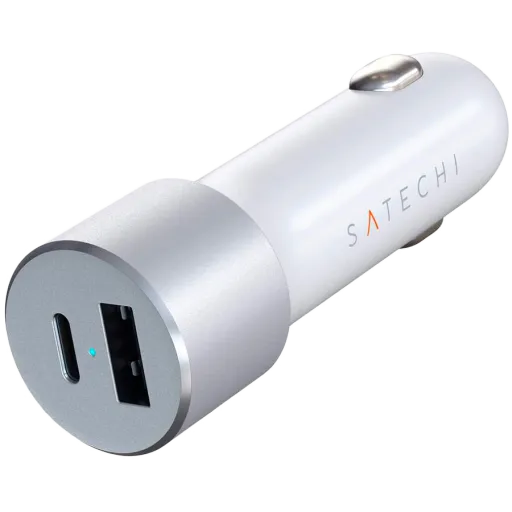 Автомобільний адаптер SATECHI 2*USB/USB-C USB Тип C, USB 2.0 (type A), 72 Ват