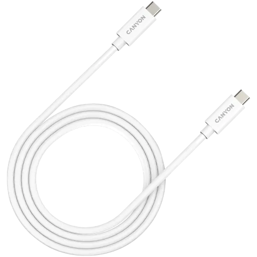Cable CANYON UC-44 USB-C to USB-C, 1m, White