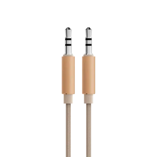 Fabric audio cable for Beoplay H95, Gold Tone
