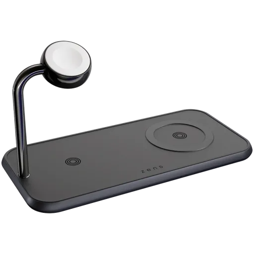 Беспроводное зарядное устройство ZENS Dual + Watch Aluminium Magnetic Wireless Charger - Black