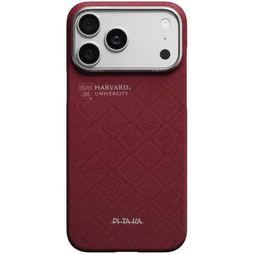 Husă PITAKA Harvard University cu MagSafe pentru iPhone 17 Pro, Harvard Crimson