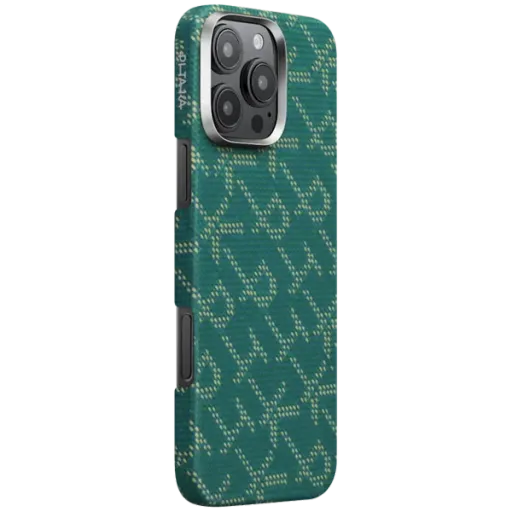 Чохол Pitaka Tactile Woven Monogram Green/Gold for iPhone 16 Pro Max (KI1601PTKP)