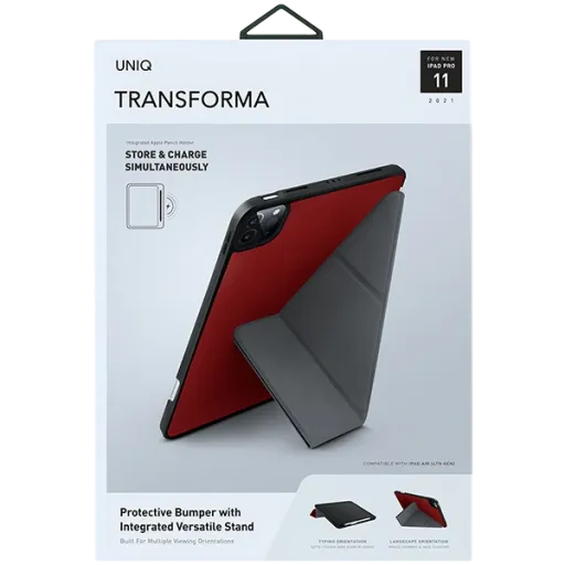 UNIQ Folio Case Transforma  Red for iPad Pro 11-inch (3rd generation)