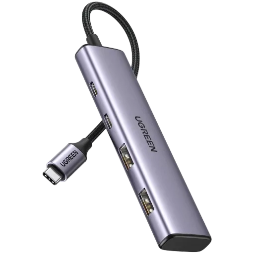 USB Hub UGREEN HUB USB C To 2xUSB-A 2xUSB-C Մոխրագույն