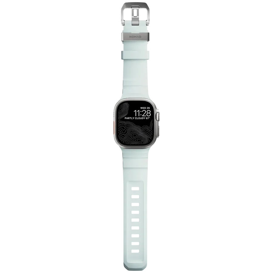 photo 4 - Ремешок Nomad Rocky Point Band Natural Titanium Hardware 46mm/49mm - Icy Blue Glow