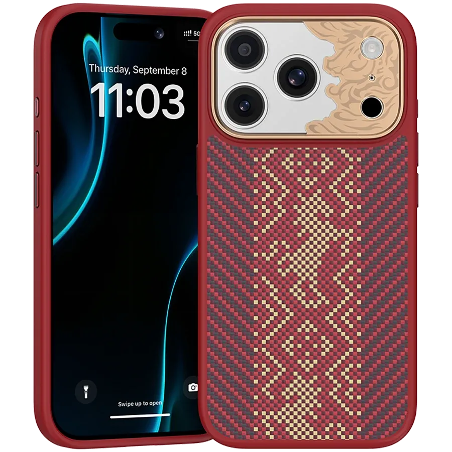Чехол BENKS Knight ArmorPro с MagSafe для iPhone 17 Pro Max, Red/Gold – photo 1