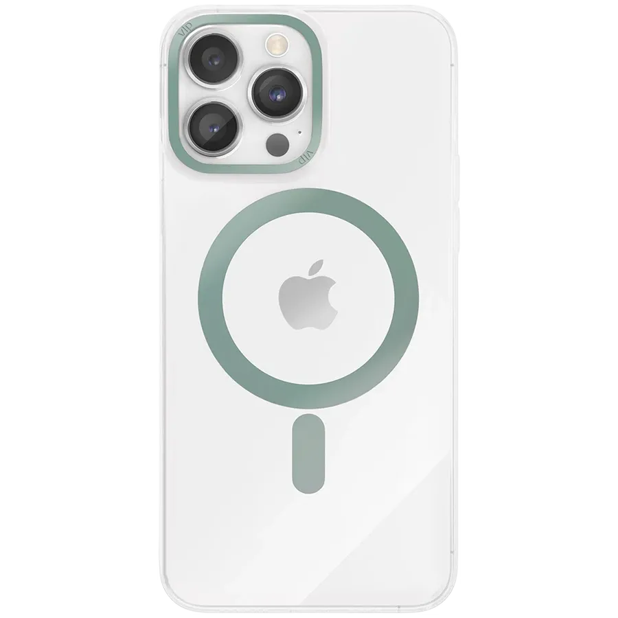 photo - VLP Чехол Line с MagSafe Зеленый для iPhone 14 Pro Max