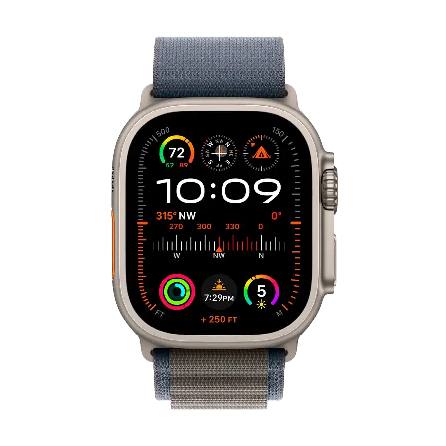Apple Watch Ultra Series 2 GPS + Cellular, Blue Alpine Loop, M, 49мм, Natural – photo 2