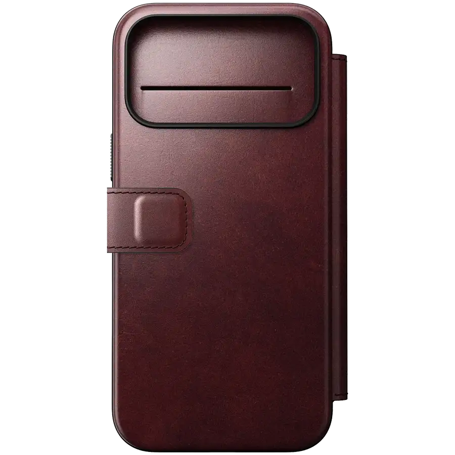 Чехол NOMAD Leather Folio Modern Horween cu MagSafe pentru iPhone 17 Pro Max, Burgundy – photo 3