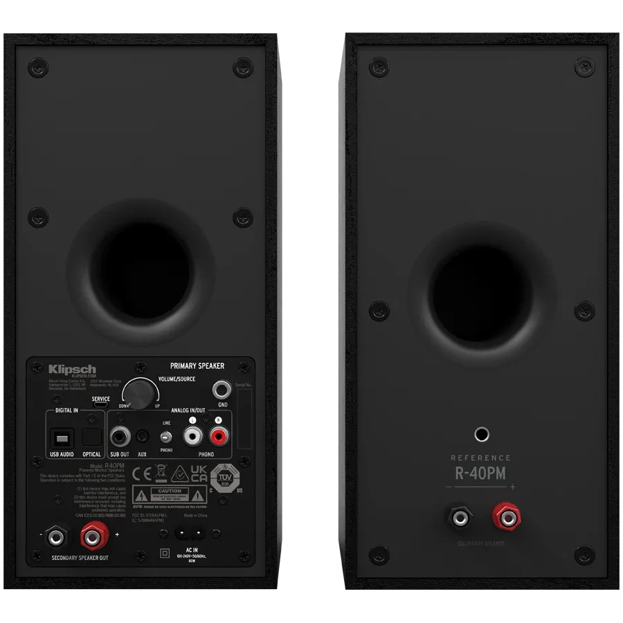 photo 3 - Klipsch Reference R-40PM сөрелік белсенді акустика, қара, жұп
