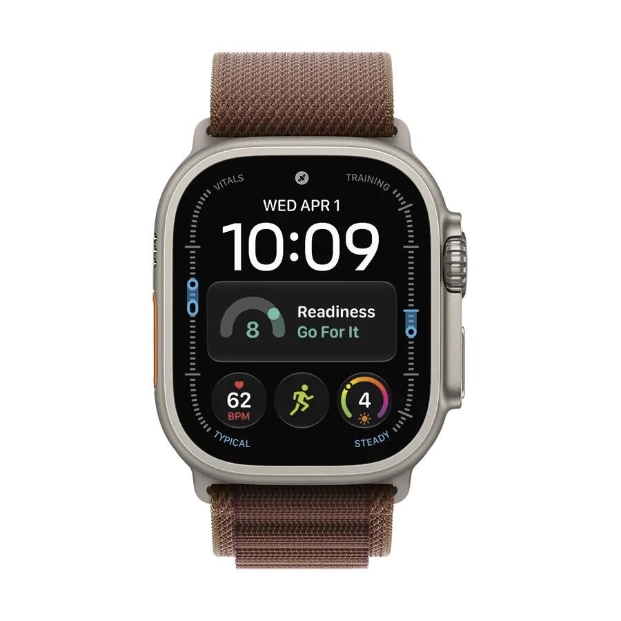 Apple 49mm Alpine Loop - Natural Titanium Finish Ремінець  for Apple Watch 44/45/46/49 mm, Size L, Burgundy – photo 2