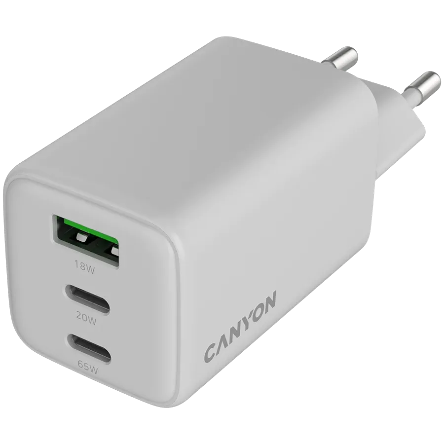 photo 4 - CANYON Power Adapter 3*USB/USB-C 2*USB Type C, 1*USB Type-A, 65 vatt