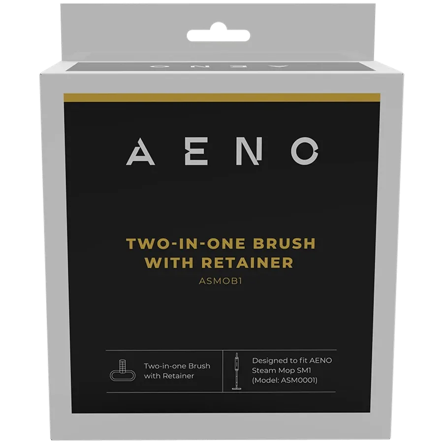 photo 2 - AENO  для SM1Two-in-one oval brush для steam mop SM1 (Brush with Retainer, Cloth Cover, Foam Pad included)