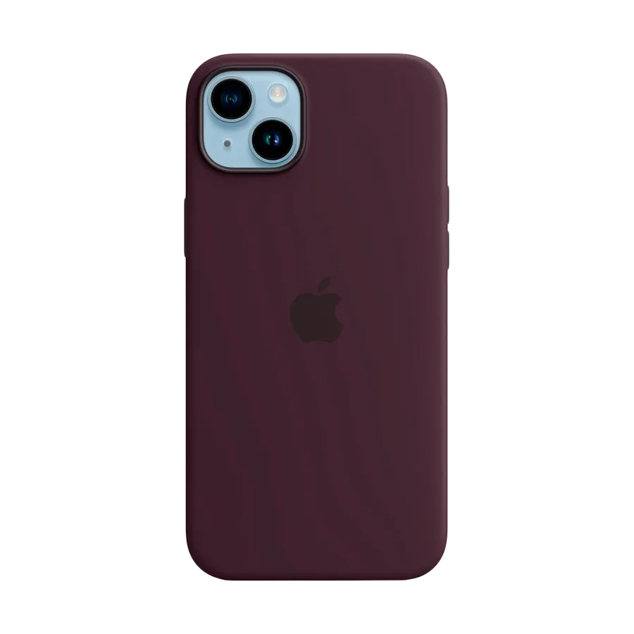 photo - Silikon qoruyucu örtük Apple MagSafe ilə iPhone 14 Plus üçün, Elderberry