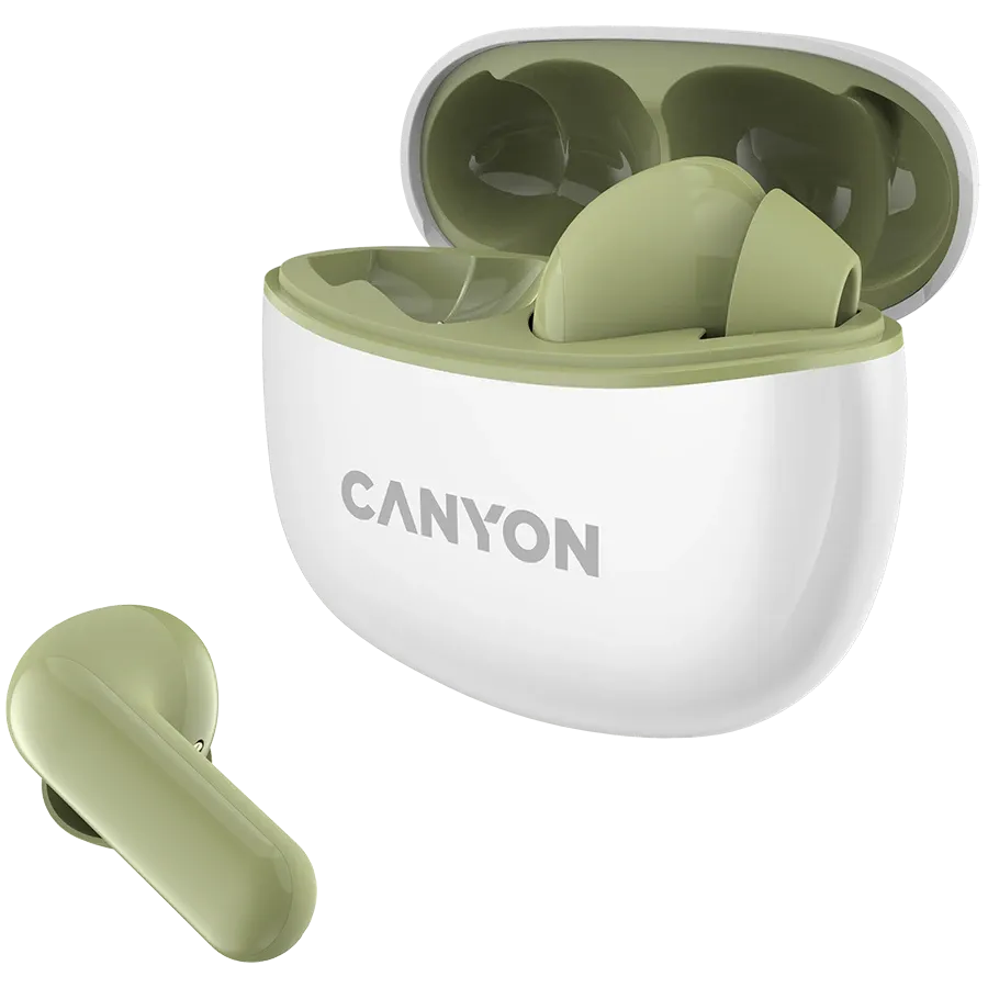 photo 2 - CANYON TWS-5 Беспроводные наушники, Зеленый
