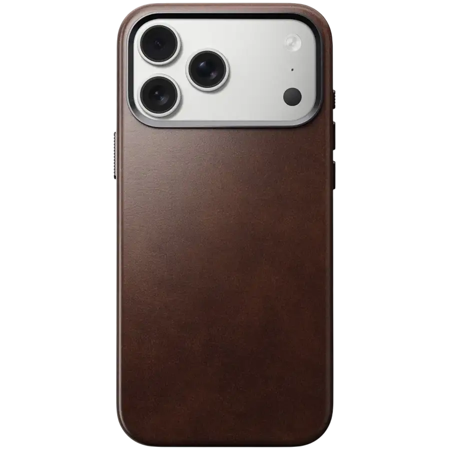 NOMAD Чехол Traditional Leather Case Horween с MagSafe Rustic Brown для iPhone 17 Pro – photo 1
