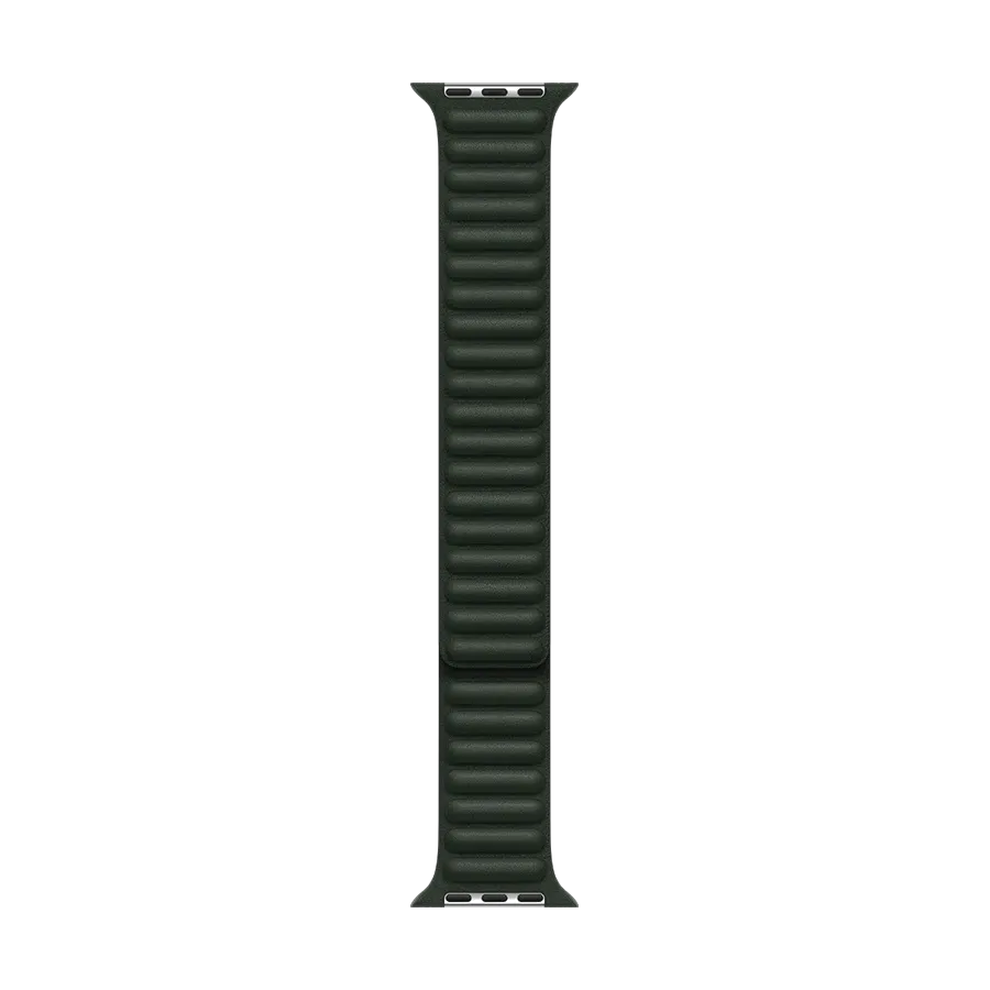 photo 2 - Apple Leather Link Band for Apple Watch 38/40/41 mm, Size S/M, Sequoia Green